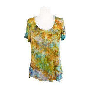 Artisan Hand Tie Dyed S Small T Shirt GNW Rayon